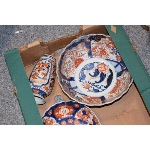 139 - A collection of late 18th century and early 19th century Imari pattern ceramics to include, plates, ... 