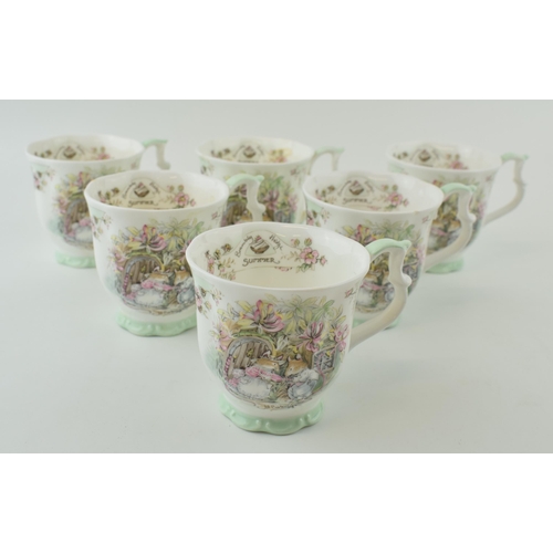 200 - Royal Doulton Brambly Hedge mugs, all are Summer, (6).