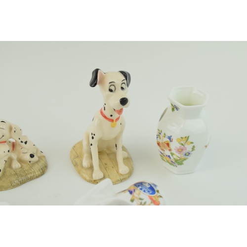 203 - Pottery to include Royal Doulton 101 Dalmatians figures to include Pongo, Penny and Freckles, and Lu... 