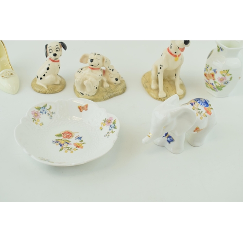 203 - Pottery to include Royal Doulton 101 Dalmatians figures to include Pongo, Penny and Freckles, and Lu... 