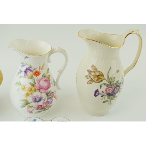 231 - Pottery to include a Royal Worcester Blush ivory jug with ribbed handle, a Herend bird ashtray, a Ro... 