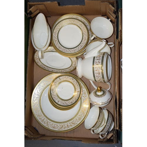 240 - A good collection of Minton Aragon tea and dinner ware to include a coffee pot, tureens, coffee cans... 