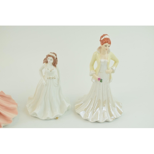 273 - Coalport figurines to include large Sue, with small Savannah (boxed), Anita, Heart to Heart and othe... 