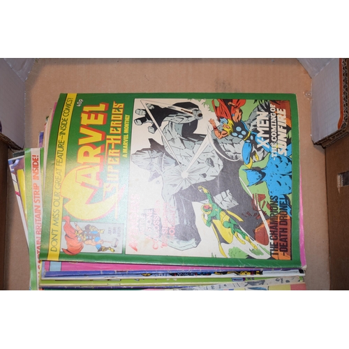 364 - A large collection of vintage comics to include 'Marvel' and 'A Power Comic' comics, 'Marvel Team-Up... 