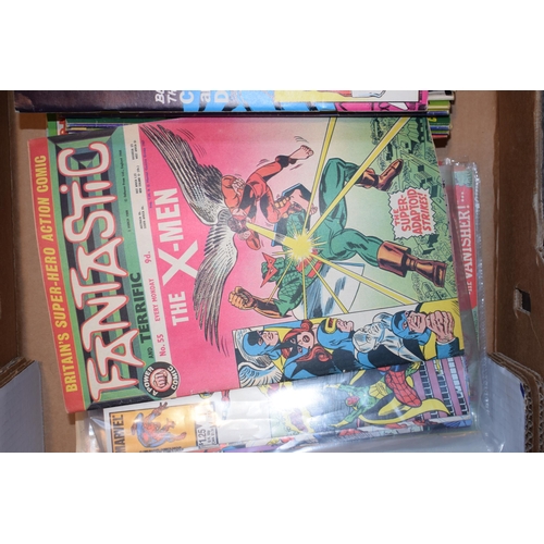 364 - A large collection of vintage comics to include 'Marvel' and 'A Power Comic' comics, 'Marvel Team-Up... 