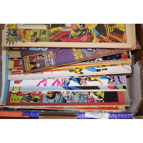 365 - A large collection of vintage comics to include 'Marvel' comics, Captain America', 'Secret Wars', 'X... 