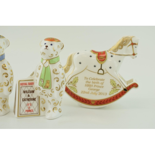 52 - A Royal Crown Derby miniature Rocking Horse, to celebrate the birth of HRH Princess Charlotte of Cam... 