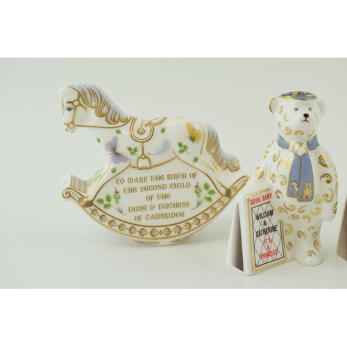 52 - A Royal Crown Derby miniature Rocking Horse, to celebrate the birth of HRH Princess Charlotte of Cam... 