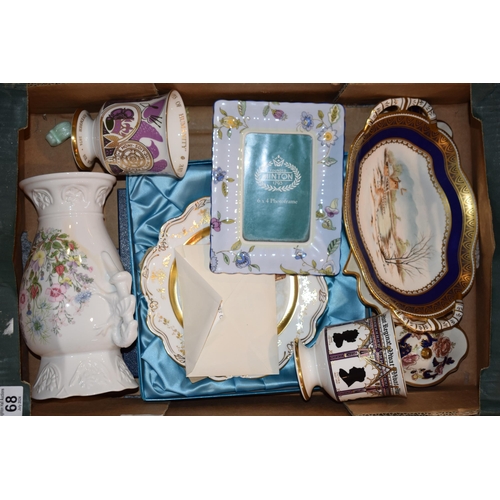 68 - Pottery to include a Coalport limited edition Ironbridge Gorge Museum Trust, a Minton photoframe, Ma... 