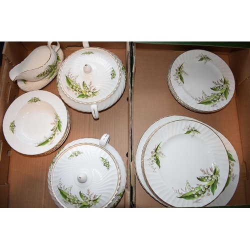 103 - Royal Adderley, Ridgway Potteries Ltd. 'Lily of the Valley' pattern fine bone china dinner ware to i... 