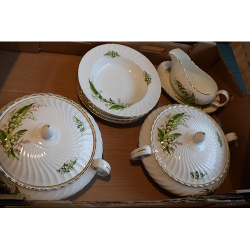 103 - Royal Adderley, Ridgway Potteries Ltd. 'Lily of the Valley' pattern fine bone china dinner ware to i... 