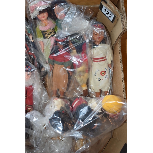 122 - A collection of souvenir dolls of the 1960s and 1970s to include, Welsh National Dress, Scottish Pip... 