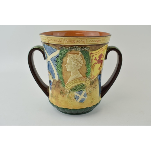 183 - Royal Doulton commemorative Loving Cup, celebrating the coronation of George VI and Elizabeth, limit... 