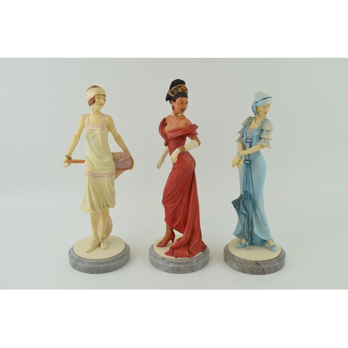 223 - Boxed Royal Doulton Classique Collection figurines, complete with marble bases, to include Anyone Fo... 