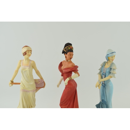 223 - Boxed Royal Doulton Classique Collection figurines, complete with marble bases, to include Anyone Fo... 