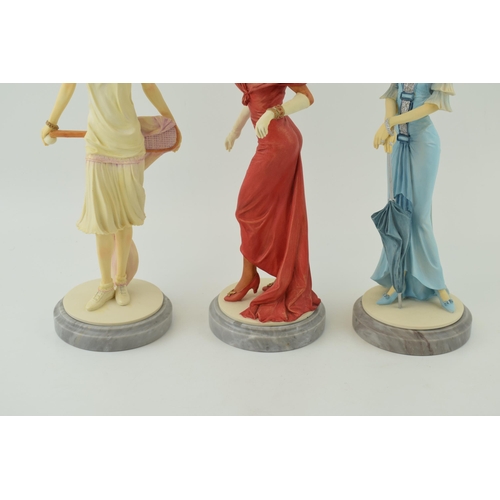 223 - Boxed Royal Doulton Classique Collection figurines, complete with marble bases, to include Anyone Fo... 