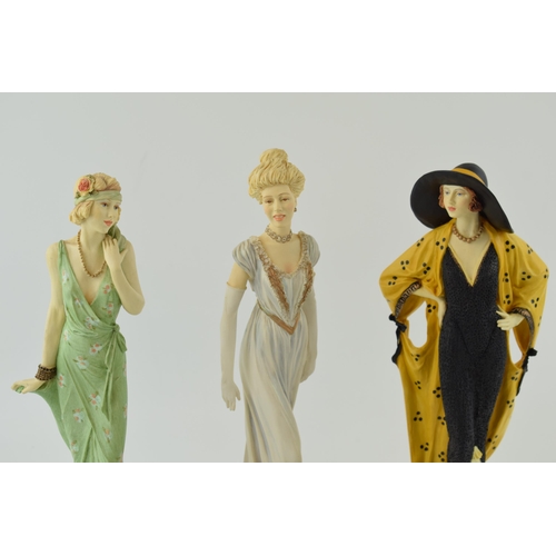 224 - Royal Doulton Classique figures to include Celebration, Faye and Annabel, all with marble bases (3).