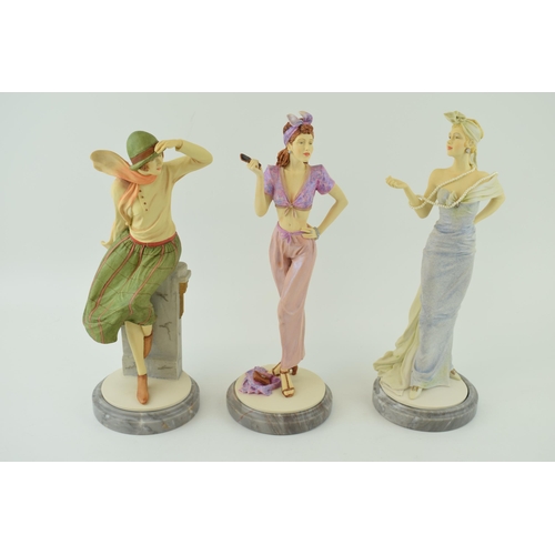 225 - Boxed Royal Doulton Classique figures to include Gabrielle, Helena and Lucinda, with certs, all with... 