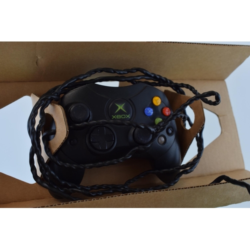 294 - Boxed Xbox with one controller and various accessories and games to include Halo etc.