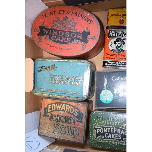 333 - A Quantity of Advertising Tins Including Players Sir Walter Raleigh Kensitas Cigarette Tobacco Huntl... 