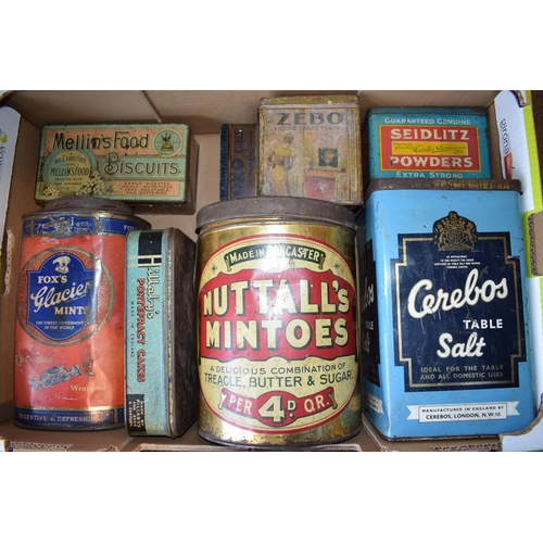 341 - A collection of advertising tins to include, 'Nuttall's Mintoes', 'Mackintosh's Golden Pats', 'Riley... 