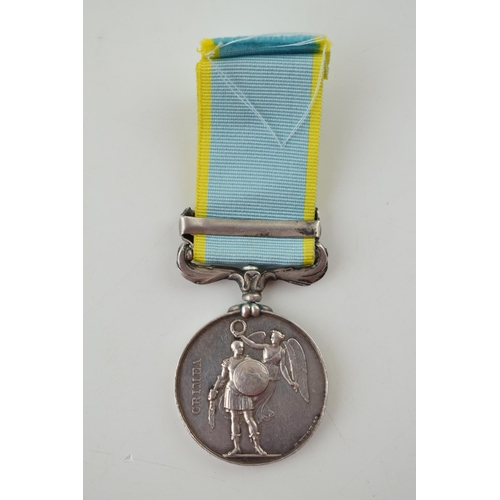 625 - Victorian silver Crimea medal with ribbon, unnamed.