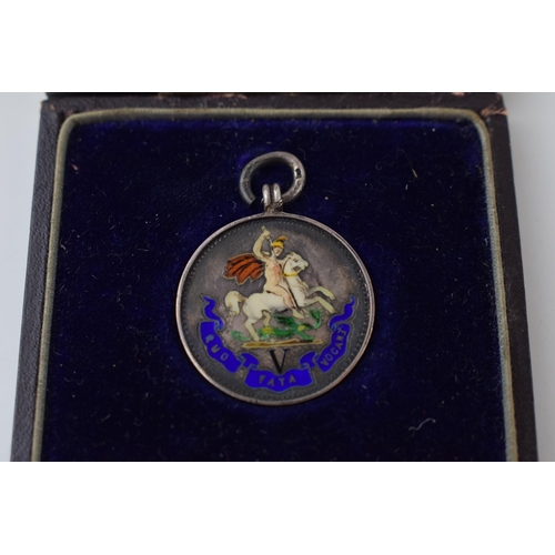 628 - Boxed 1916 Battalion Games Club 2 MD G B N F medal in fitted case,