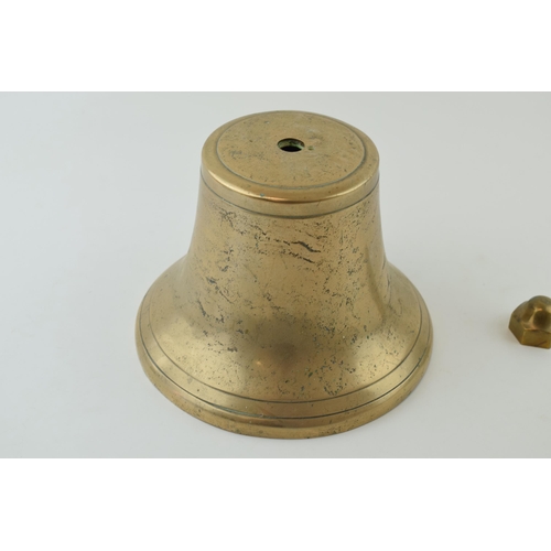 315 - Cast brass bell marked AM with crown 'Air Ministry'. Height 15cm.