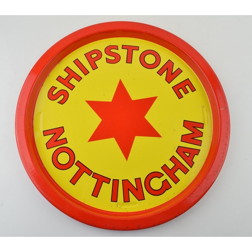 449 - A vintage 'Shipstone' Nottingham Brewery beer tray. 34.5cm.