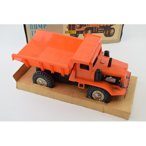 457 - Vintage boxed 'Power-Brute Dump Truck' Louis Marx & Co. Battery Operated Toy. 31cm x 15cm.