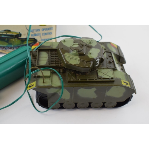 460 - Boxed vintage 'Camouflaged Cruiser Tank' by Marx. Battery Operated Remote Control.