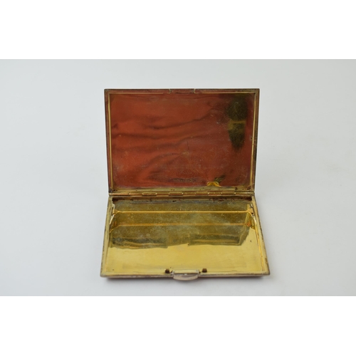 579 - Silver card case, gilt wash interior, Birmingham 1941, 173.2g.