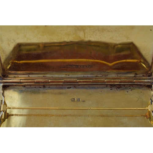 579 - Silver card case, gilt wash interior, Birmingham 1941, 173.2g.