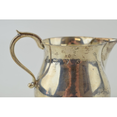 590 - Silver chunky cream jug, Chester 1960, Lowes, 204.3g.