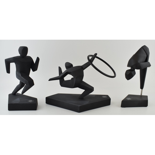 209 - Boxed Royal Doulton sculpture of a Gymnast, a Diver and Athletics, London 2012 Olympics (3).