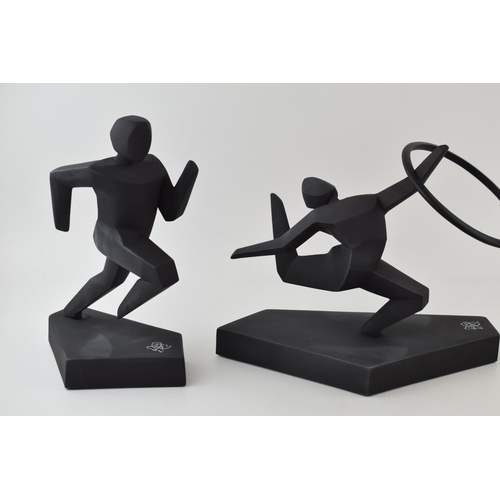 209 - Boxed Royal Doulton sculpture of a Gymnast, a Diver and Athletics, London 2012 Olympics (3).