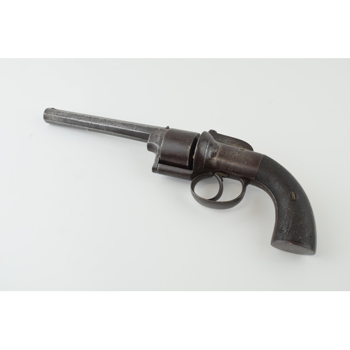 97 - c19th Antique Transitional Percussion 6 Shot Revolver possibly British barrel length 14.5cm, overall... 