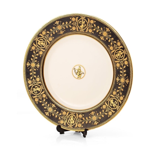 143 - Wedgwood Black 'Astbury' plate. Diameter 27.5cm.