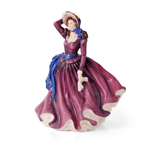 186 - Royal Doulton figurine Alice HN4003, in unusual colourway, possibly a trial piece, with printed back... 