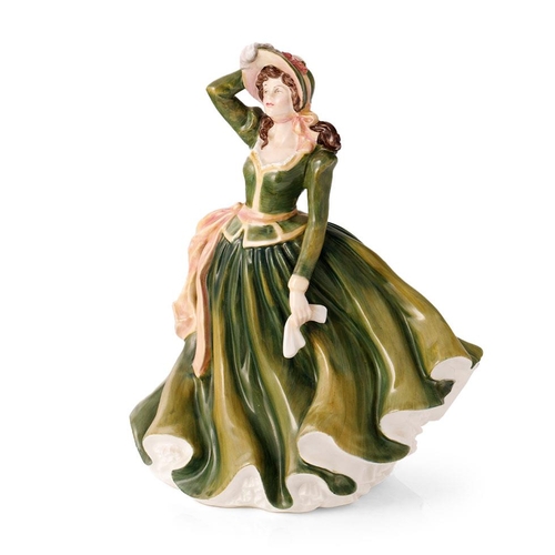 187 - Royal Doulton figurine Alice HN4003, in unusual colourway, possibly a trial piece, with printed back... 