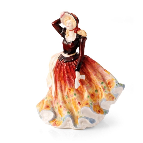 188 - Royal Doulton figurine Alice HN4003, in unusual colourway, possibly a trial piece, with printed back... 