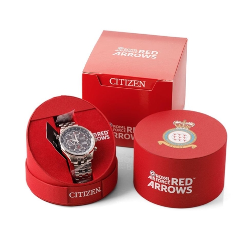 209 - Boxed Citizen Eco-Drive Royal Air Force Red Arrows watch, in working order.