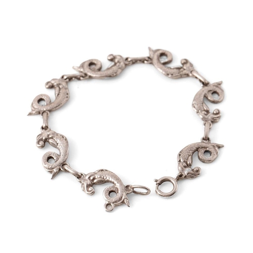 245 - Iona designer silver bracelet in the form of catfish, 18.0g, 20cm long, fully stamped.