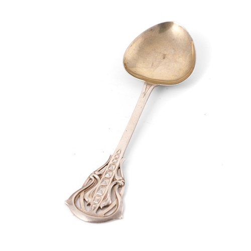 256 - Silver Arts and Crafts spoon, Kate Harris for William Hutton, London 1924, 63.0 grams, 20cm long.