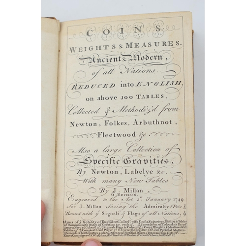 126 - Coins Weights and Measures Ancient & Modern of all Nations John Millan Reduced into English on Above... 