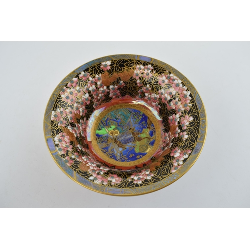 140 - Wedgwood fairyland lustre footed bowl, designed by Daisy Makeig Jones, the centre panel decorated wi... 