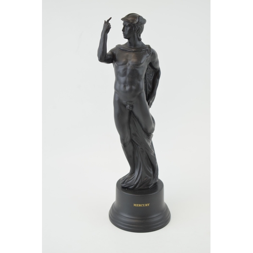 142 - Wedgwood Black Basalt 'Mercury' figure. Height 29cm.