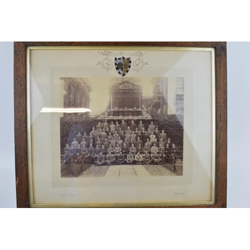 19 - Caius College Cambridge Boat Race Rowing Trophy Scull Rudder Tankard and Team Photograph dated 1911 ... 