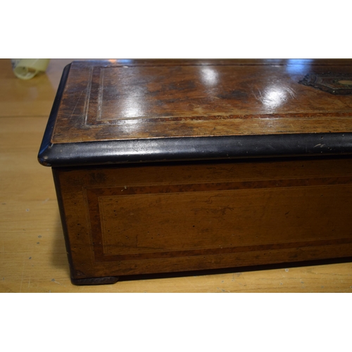 23 - 19th century cylinder musical box, retailed by Wales and McCulloch 'Importers of Highest Class Music... 