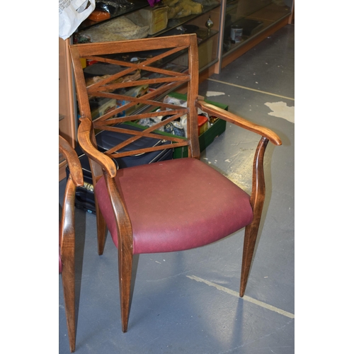 36 - A pair of early 20th century wooden chairs, Bauhaus movement, attributed to Hugo Gorge (Austrian Arc... 